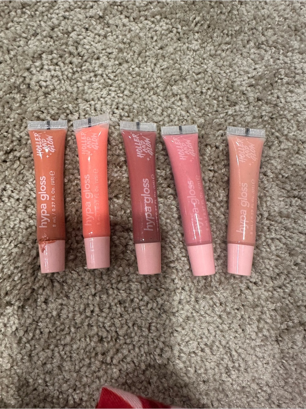 SHEIN Hypa Gloss Lip Gloss Set - Coral, Peach, Mauve, Pink & Nude